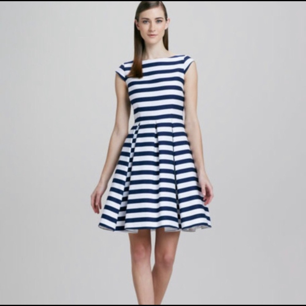 Kate Spade Blue Marbella Strip Dress